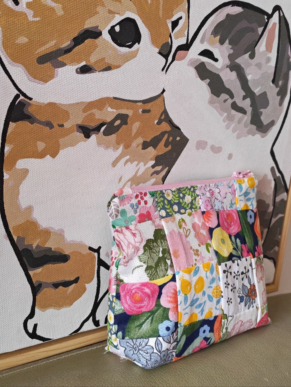 Patchwork Zip Pouch - Picture 4 of 5